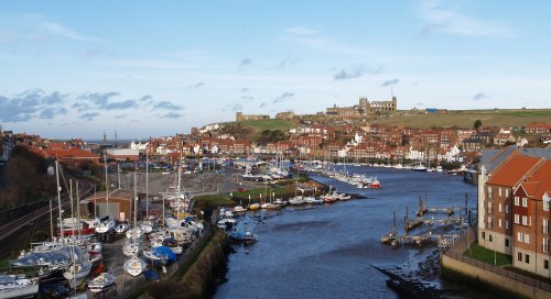 ... and eventually into the popular seaside town of Whitby.