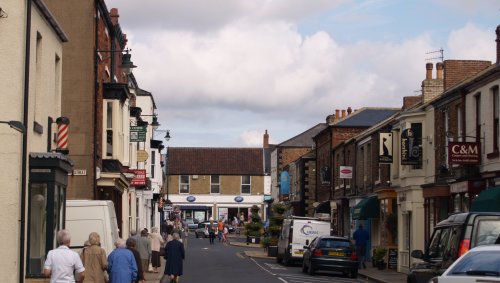 Side street off the main street of Guisborough, Cleveland, North East England