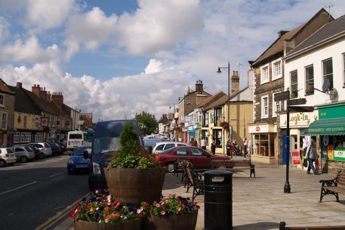 Looking west down the main street of Guisborough, Cleveland, North East England