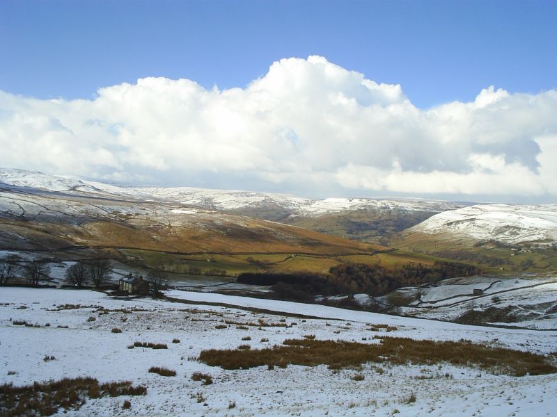 Descending down to Gill Head and on to Satron and the River Swale.
