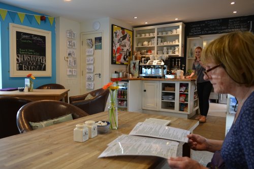 Dales Bike Centre Independent Cafe and Cakery Reeth village, Swaledale, Yorkshire Dales National Park, North Yorkshire, England