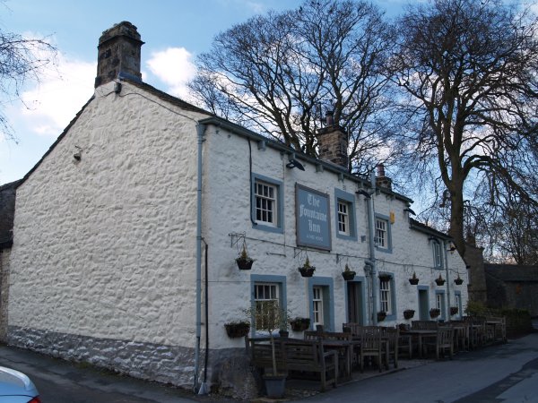 The Fountaine Inn is a 17th century pub in Linton walk from Grassington, Wharfedale, North Yorkshire Dales National Park, England