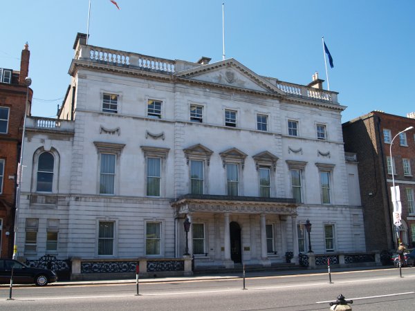 Iveagh House 1736 on the south side of St Stephen's Green, Dublin.