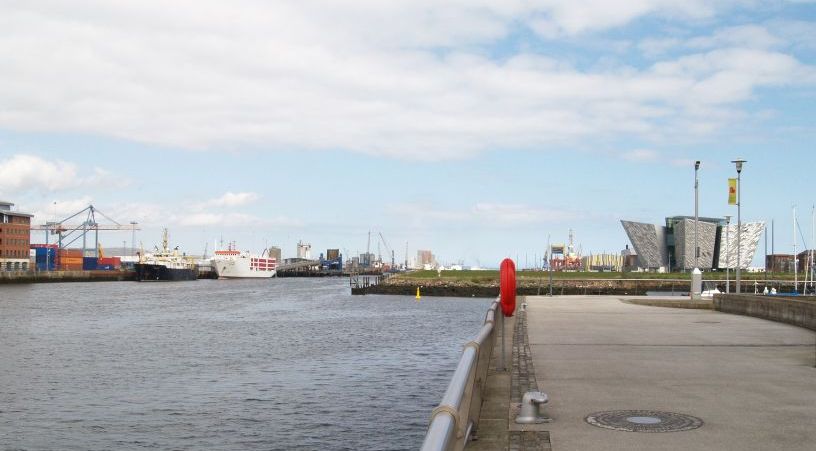 Belfast Titanic area River Lagan