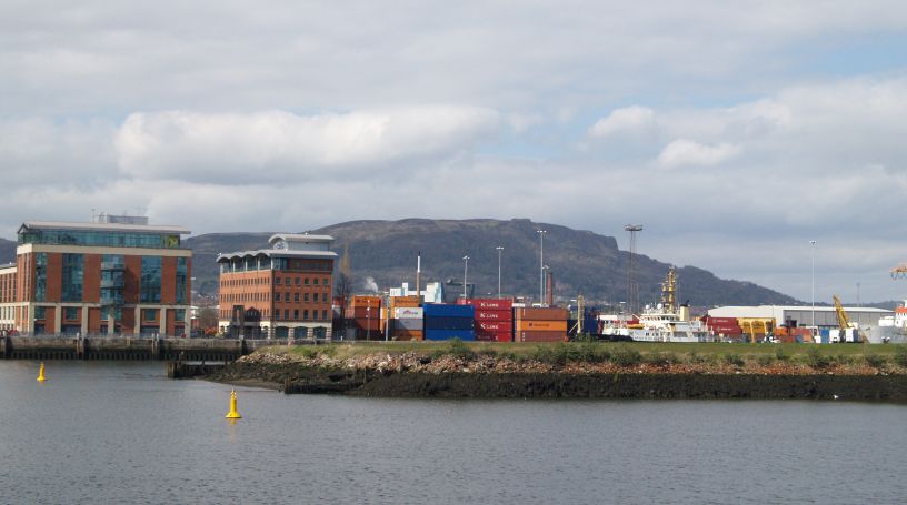 Belfast Titanic area River Lagan