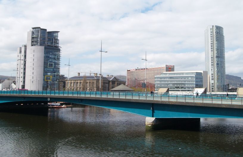 Belfast Titanic area River Lagan