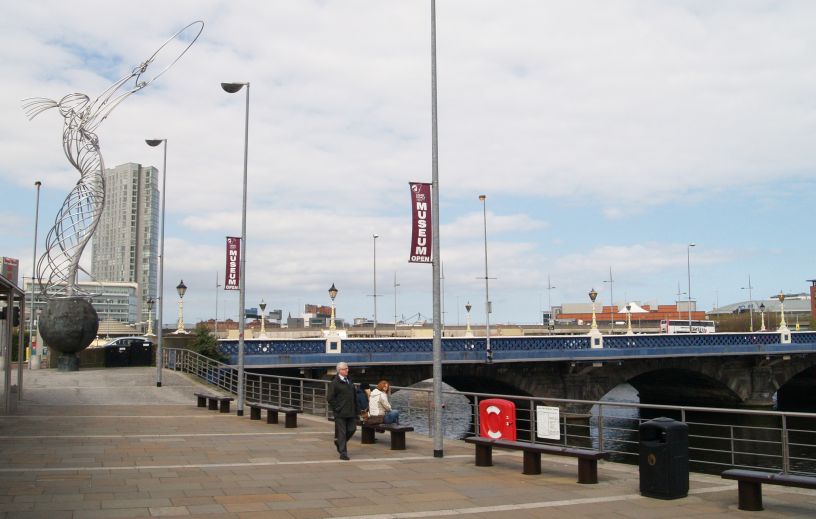 Belfast Titanic area River Lagan