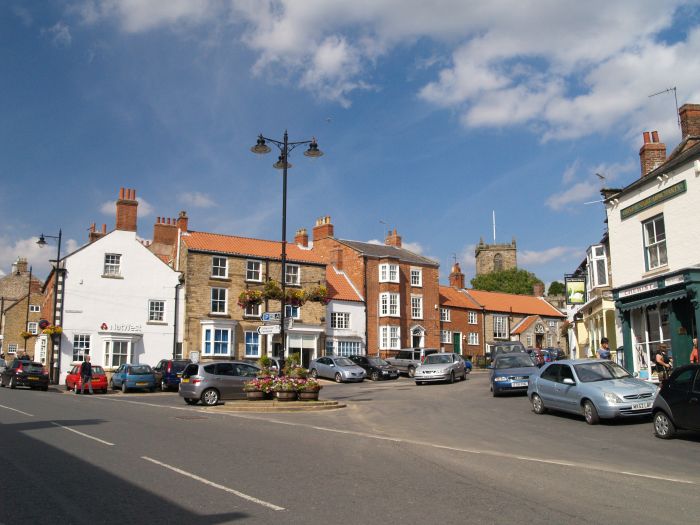 The main high street of Kirkbymoorside