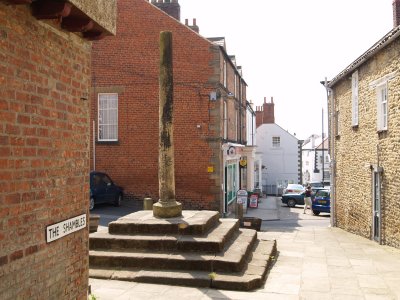 The 'butter cross' by the street called The Shambles (as in York, the street of the butchers).