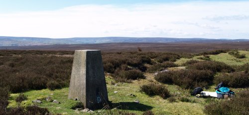 The old trig point on Siss Cross Hill, the highest point on Danby Low Moor The old trig point on Siss Cross Hill, the highest point on Danby Low Moor