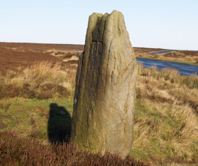 Prehistoric standing stone on the road between Blakey Ridge in and Ralphs Cross Prehistoric standing stone on the road between Blakey Ridge in and Ralphs Cross