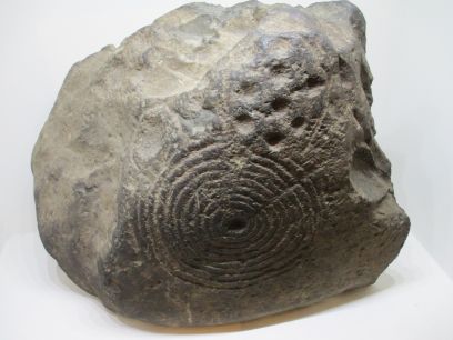 Spirals on decorated stones (2500 - 1700 BCE, Neolithic or early bronze age) National Museum of Ireland, Archiology section