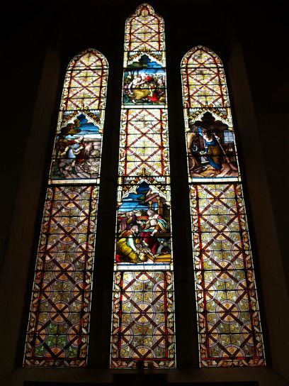 A stained glass window in St Mary's Church, Youghal Youghal, Co. West Cork, Ireland