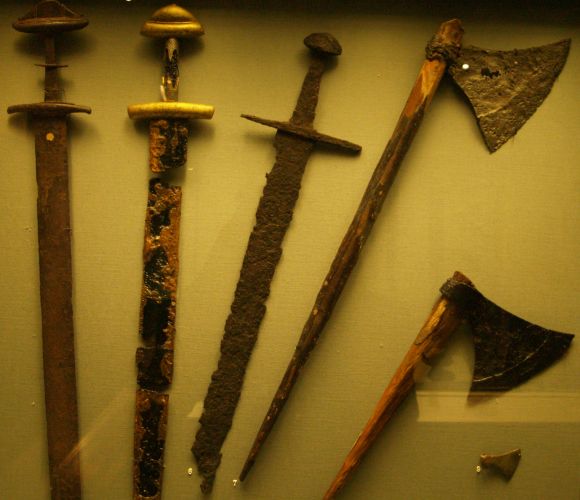 Viking swords and axes Archaeology of the National Museum of Ireland, Dublin, Ireland