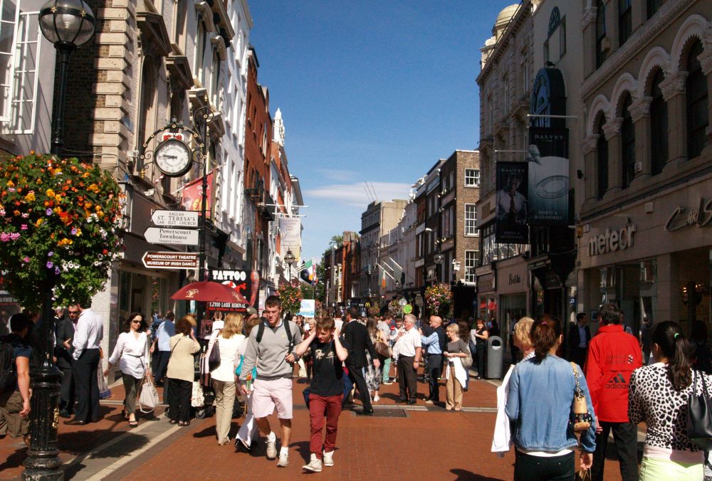 General view of Grafton Street, Dublin, Ireland