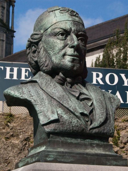 By the Theatre Royal is the sculpture of the Waterford born Irish composer William Vincent Wallace (1812-1865)