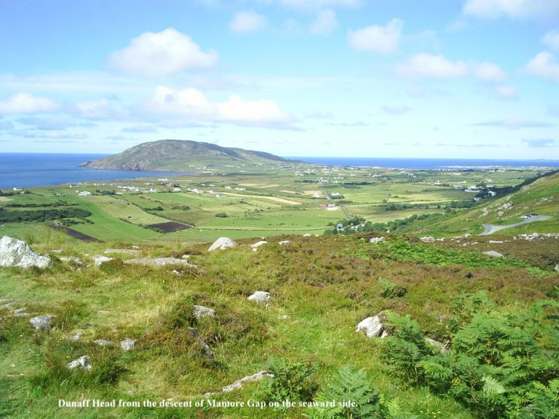 Dunaff Head from Mamore Gap. Dunaff Head from Mamore Gap.