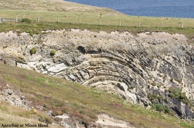 A classic anticline rock formation.