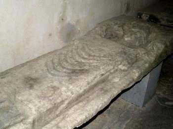 14th century grave slabs - St Fachtnan's Cathedral & Crosses, Kilfenora, The Burren, County Clare, West of Ireland