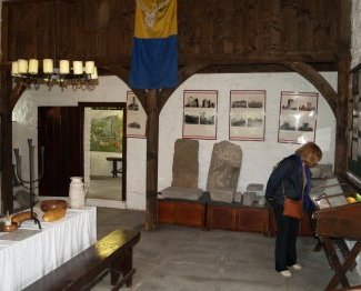 the castle museum displays - Dysert O'Dea near Corofin, County Clare, West of Ireland