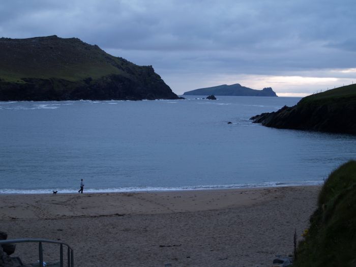Clogher Beach in the evening with Inishtooskert Island in the distance - Dunquin, Dingle Peninsular, Co. Kerry, West of Ireland