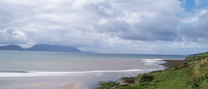The north end of Inch beach, looking across Dingle Bay and the mountains. - Dingle Peninsular, Co. Kerry, West of Ireland The north end of Inch beach, looking across Dingle Bay and the mountains. - Dingle Peninsular, Co. Kerry, West of Ireland