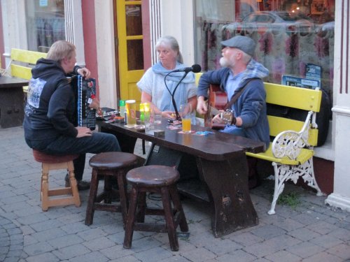 Barrington's pub bar with live 'daytime' music on Main Street in GlengarriffGlengarriff, West Cork, Ireland
