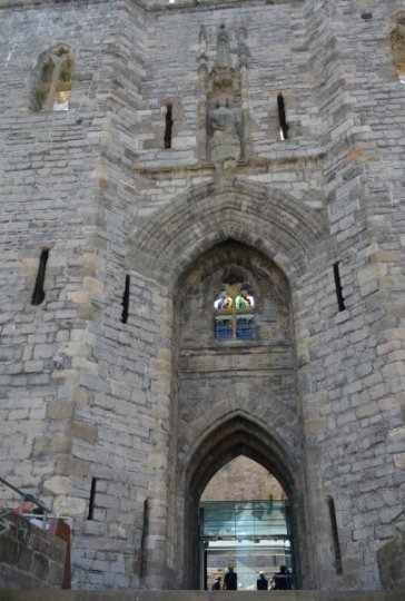 The entrance gate to the Castle.  Caernarfon, North Wales