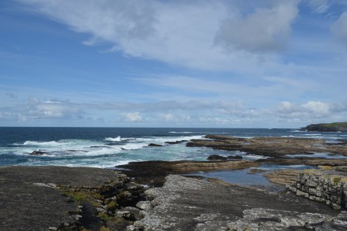 Duggerna Rocks (Duggerna Reef) and Diamond Rocks, the start of the Kilkee Cliffs walk Kilkee, Co. Clare, West of Ireland