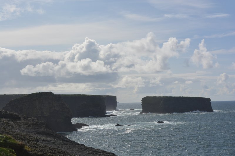 The view south of the very impressive Kilkee Cliffs Kilkee, Co. Clare, West of Ireland