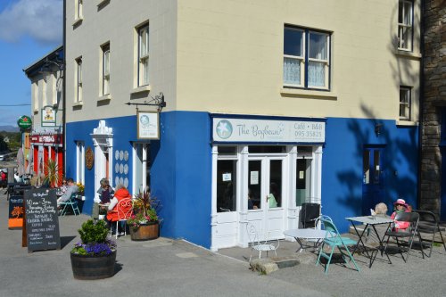 The Bogbean cafe and B&B on Main Street, Roundstone village. Roundstone, Connemara, Co. Galway, Ireland