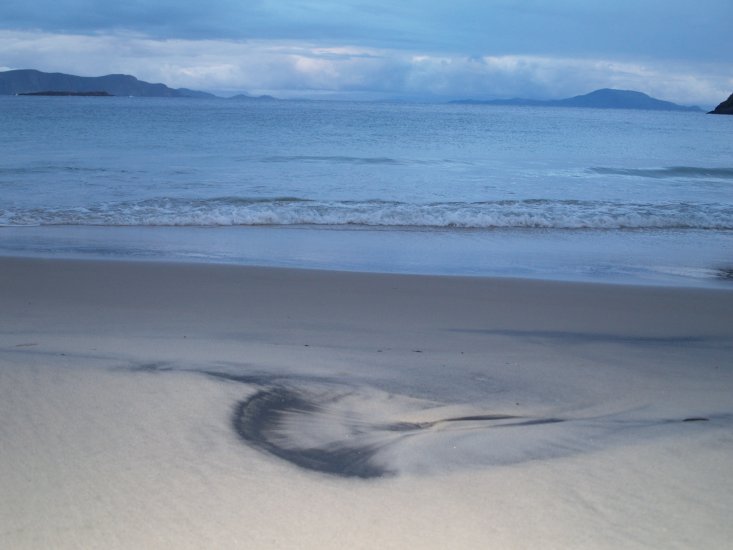 80. Exotic sand patterns at Keem Strand, Achill Island, Co. Mayo, Ireland.