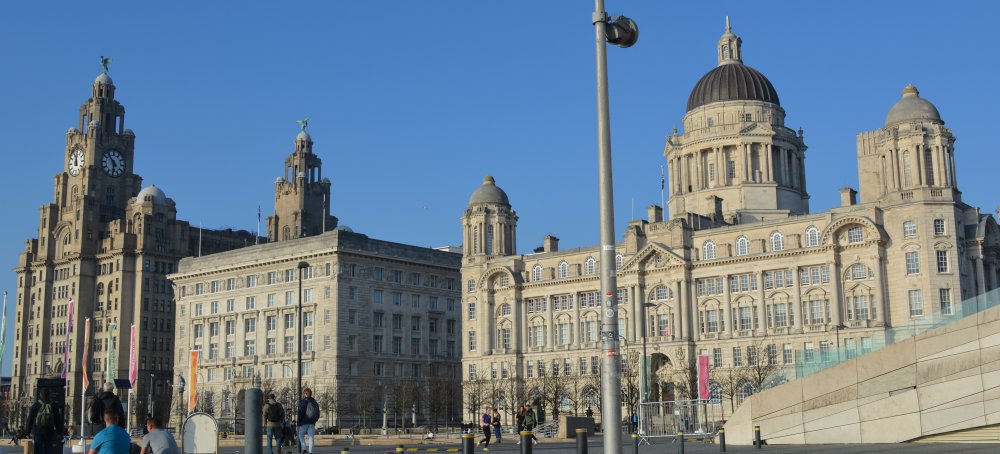 Three Graces Royal Liver Building, Cunard building Port of Liverpool building (Ex Mersey Docks & Harbour Board offices), Pier Head, Liverpool Waterfront Pierhead Pierhead Liverpool historic Merseyside waterfront