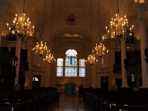 interior of the 'Baroque' church of St Martin-in-the-Fields  - Scenes of London Town and City, England