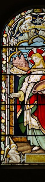 Stain glass detail from St. Mary's Priory Church, Old Malton.