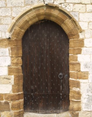 The south entrance door.