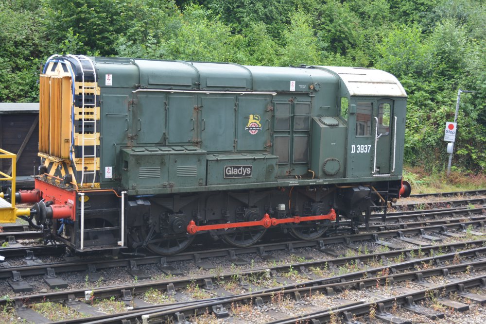 diesel shunters of the Dean Forest Railway, parked in the sidings at Norchard yard Dean Forest Railway Gloucestershire England
