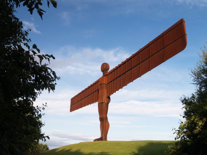 COR-TEN steel Anthony Gormley sculpture The Angel of the North, Gateshead, North East England