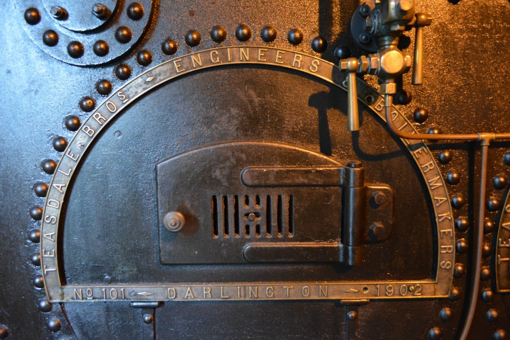 The Lancashire boiler of 1902 No. 101 of the Tees Cottgae Pumping Station