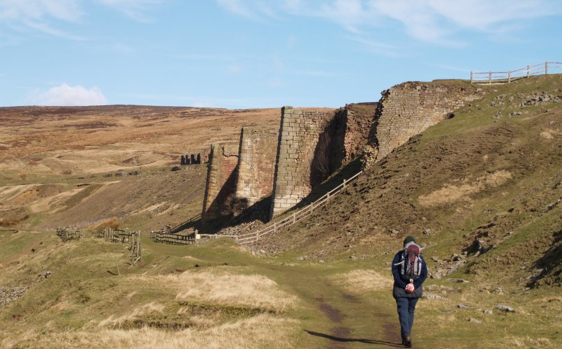 36. By the side of the ex-railway track (now a glorious walking path) are the ruins of the kilns once used for roasting iron ore from the iron ore mines in Rosedale, North Yorkshire.