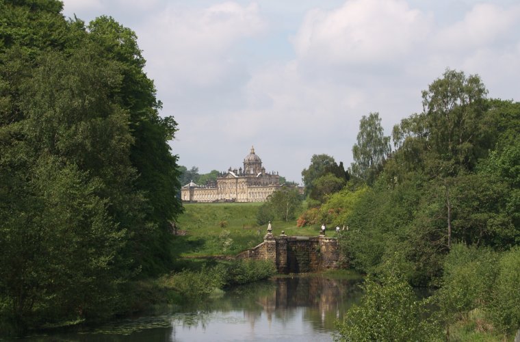 67. A splendid stately home, a true great Vanbrugh house. The building of Castle Howard, set in the magnificent estate in the gentle Howardian Hills, North Yorkshire.