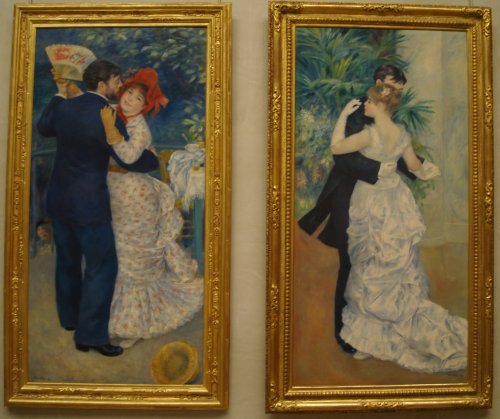 Dance in Country and Dance in Town/City by Renoir (1883).