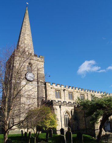 The spire of St Peter & St Paul Church, Pickering.