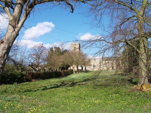 St Andrew's Church, Middleton, from the busy A170 road.
