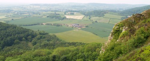 Views down from the escarpment path, on yet another hot and hazy day!
