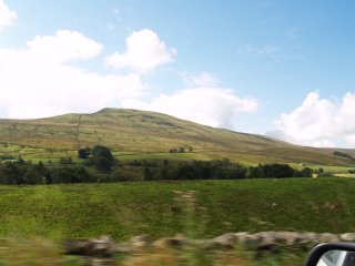 Driving through the Yorkshire Dales beyond Hawes, Yorkshire Dales National Park, North Yorkshire, Northern England