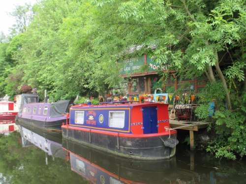 Falling Royd Hebden Bridge Narrow boat trip from Sowerby Bridge to Hebden Bridge Rochdale Canal ...