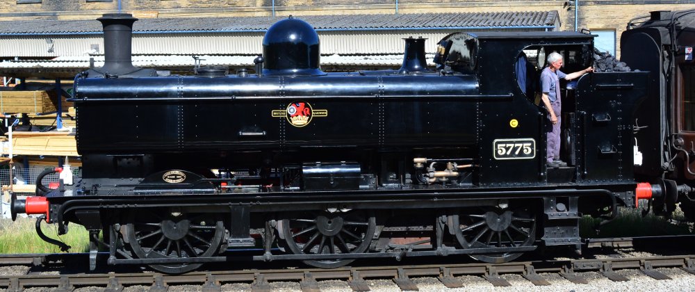 GWR Class 5700 tank engine 7714 masquerading as 5775 Keighley & Worth Valley Railway, 50th Anniversary gala week in June 2018