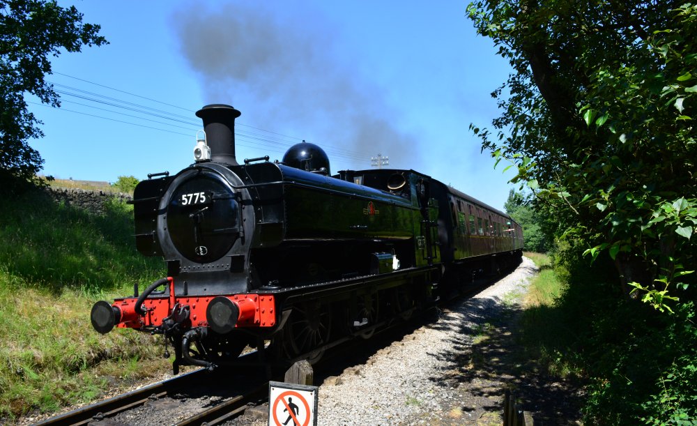GWR Class 5700 tank engine 7714 masquerading as 5775 Keighley & Worth Valley Railway, 50th Anniversary gala week in June 2018