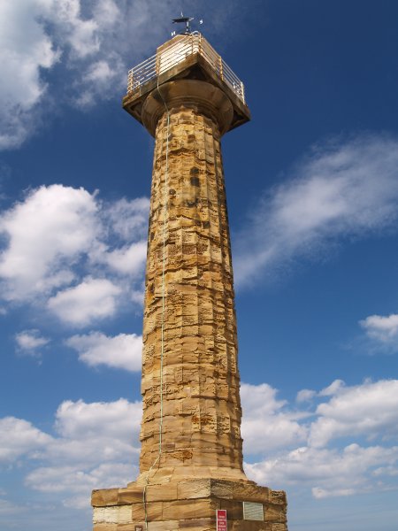 This Whitby west pier lighthouse was erected 1831 under the direction of Colonel Cholmley, Lord of the Manor of Whitby